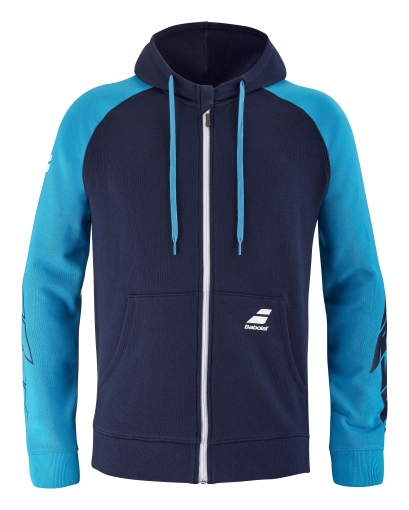 Pánska mikina s kapucňou Babolat DRIVE Hood Jacket 4US21121X -4086 modrá Pánska mikina s kapucňou Babolat DRIVE Hood Jacket 4US21121X -4086 modrá