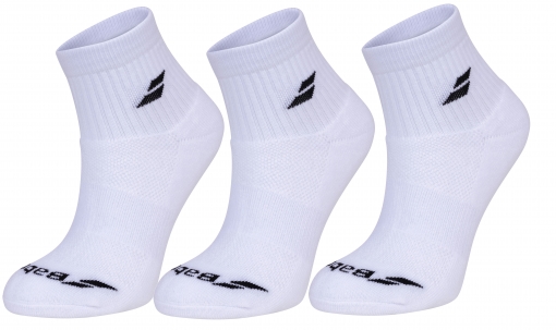 Tenisové ponožky Babolat QUARTER 3 Pairs Pack Socks 5UA1401-1000 biele