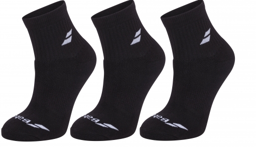 Tenisové ponožky Babolat QUARTER 3 Pairs Pack Socks 5UA1401-2000 čierné Tenisové ponožky Babolat QUARTER 3 Pairs Pack Socks 5UA1401-2000 čierné