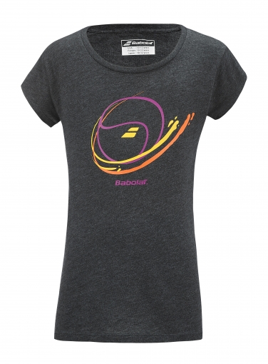 Dievčenské tričko Babolat Exercise Message Tee Girl 4GS22445-2003 čierne Dievčenské tričko Babolat Exercise Message Tee Girl 4GS22445-2003 čierne