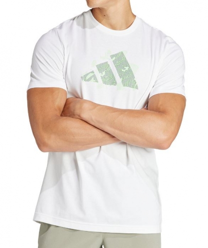 Pánske tričko Adidas Graphic AO Tennis T-Shirt IS2418 biele Pánske tričko Adidas Graphic AO Tennis T-Shirt IS2418 biele