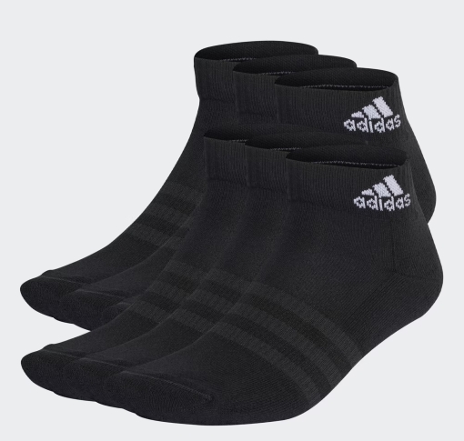 Tenisové ponožky Adidas Cushioned Sportswear Ankle 6 pack IC1291 čierne Tenisové ponožky Adidas Cushioned Sportswear Ankle 6 pack IC1291 čierne