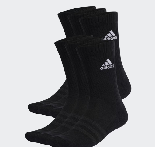 Tenisové ponožky Adidas Cushioned Sportswear Crew 6 Pack IC1316 čierne