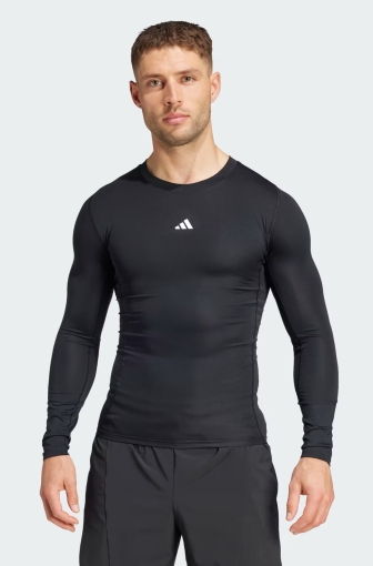 Tenisové tričko Tennis Tshirt Adidas Techfit Compression Training Long Sleeve JE6702 čierne Tenisové tričko Tennis Tshirt Adidas Techfit Compression Training Long Sleeve JE6702 čierne