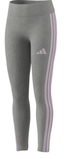 Dievčenské legíny Adidas Essentials 3‑Stripes Girls Leggings JF3674 šedé Dievčenské legíny Adidas Essentials 3‑Stripes Girls Leggings JF3674 šedé