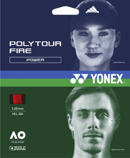 Tenisový výplet Yonex POLYTOUR FIRE 12m