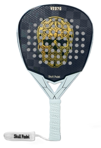 Padelová raketa Skull Padel V2070 White Gold
