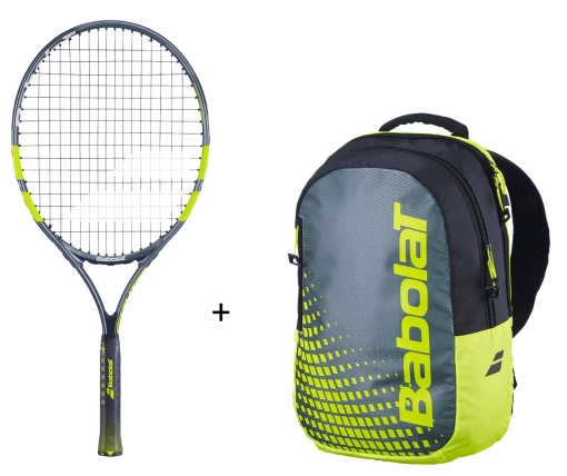 Tenisový set Babolat - Carlitos 23 + Backpack Kids žltý