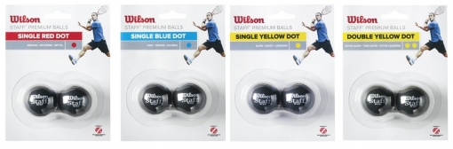 Squashová lopta Wilson STAFF Premium ball- 2 ks