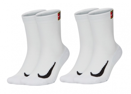 Tenisové ponožky Nike Multiplier Crew Tennis Socks 2 páry SK0118-100 biele Tenisové ponožky Nike Multiplier Crew Tennis Socks 2 páry SK0118-100 biele