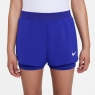Dievčenské tenisové kraťasy Nike Court DriFit Victory Shorts 2v1 DB5612-471