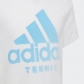 Detské tričko Adidas Tennis Aeroready Grahic Tee HA0959 biele