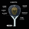 Padelová raketa Skull Padel V2070 White Gold