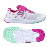 Detská obuv Babolat PULSION ALL COURT KID 1058 ružovo-biela