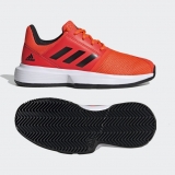 Juniorská tenisová obuv Adidas COURTJAM H68131 oranžové