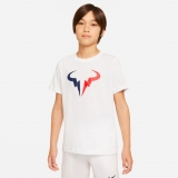 Detské tričko Nike NikeCourt Rafa Tennis T-Shirt DJ2591-100 biele