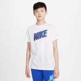 Detské tenisové tričko Nike Classic SS T-Shirt DO1825-100 biele