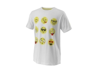 Detské tenisové tričko Wilson Emoti-Fun Tech Tee WRA807402 biele