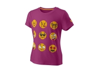 Dievčenské tenisové tričko Wilson Emoti-Fun Tech Tee WRA807902 rouge