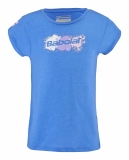 Dievčenské tričko Babolat Exercise Cotton Tee Girl 4GS23444-4107 modré
