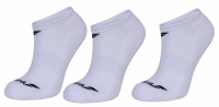 Detské tenisové ponožky Babolat INVISIBLE 3 páry Pack Socks biele 5JA1461-1000