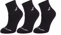 Tenisové ponožky Babolat QUARTER 3 Pairs Pack Socks 5UA1401-2000 čierné