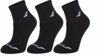 Tenisové ponožky Babolat QUARTER 3 Pairs Pack Socks 5UB1401-2000 čierné