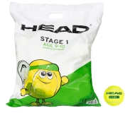 Detské tenisové lopty HEAD STAGE 1 GREEN Polybag 72
