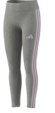 Dievčenské legíny Adidas Essentials 3‑Stripes Girls Leggings JF3674 šedé