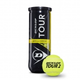 Tenisové míče Dunlop TOUR Brilliance 3 v dóze