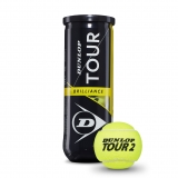 Tenisové míče Dunlop TOUR Brilliance 3 v dóze Tenisové míče Dunlop TOUR Brilliance 3 v dóze