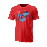 Tenisové tričko Wilson Nostalgia Tech WRA779403 čiervené