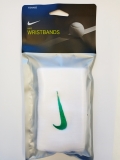 Tenisové potítko Nike Wristbands biele so zelenou 172